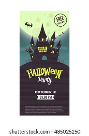 Halloween flyer. Vector