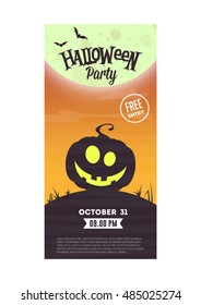 Halloween flyer. Vector