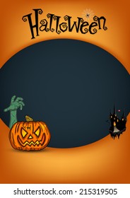 Halloween flyer. Vector illustration.