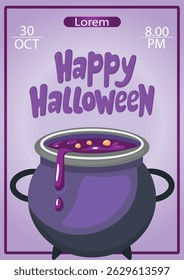 Halloween flyers. Flat vector clipart, illustration with isolated background.