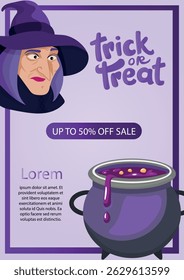 Halloween flyers. Flat vector clipart, illustration with isolated background.