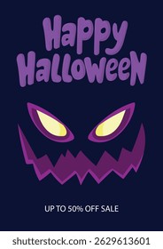 Halloween flyers. Flat vector clipart, illustration with isolated background.