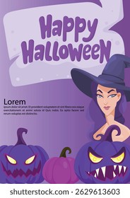 Halloween flyers. Flat vector clipart, illustration with isolated background.