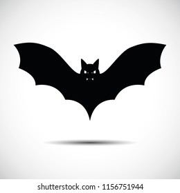 halloween flying bat on white background vector illustration EPS10