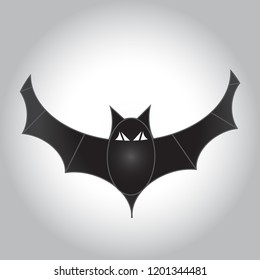 Halloween flying bat. Vector illustration