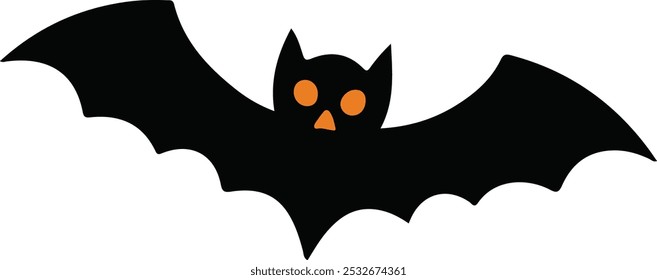 Halloween flying bat vector illustration