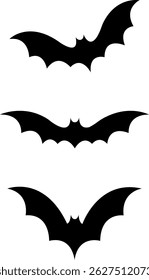Halloween flying bats black icon vector illustration design