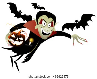 Halloween flying vampire