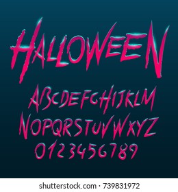 Halloween font, Letters and Numbers