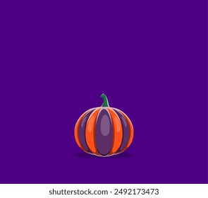 Halloween font, pumpkin dot or punctuation mark for horror alphabet, cartoon vector. Halloween font punctuation sign of dot period or full point as creepy pumpkin for spooky ABC or monster typeface