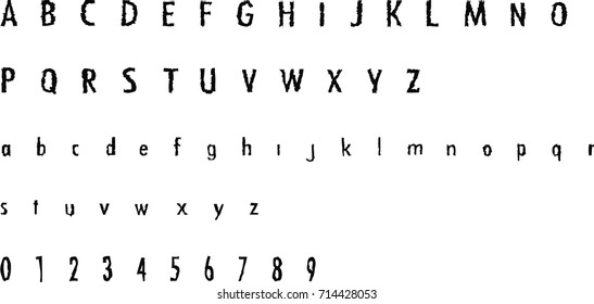 Halloween font -  vector - Retro design