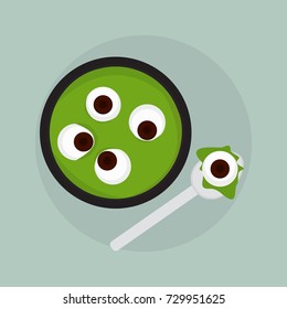 Halloween food,eye soup