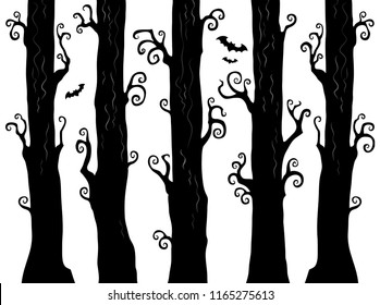 Halloween Waldthemenbild 1 - eps10 Vektorgrafik.
