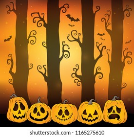 Halloween forest theme image 6 - eps10 vector illustration.