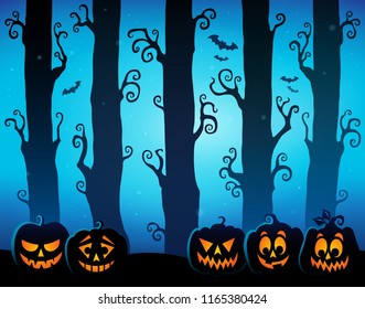 Halloween forest theme image 8 - eps10 vector illustration.