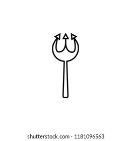 Halloween fork icon. Element of Halloween holiday icon for mobile concept and web apps. Thin line Halloween fork can be used for web and mobile
