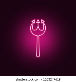 Halloween fork icon. Elements of Halloween in neon style icons. Simple icon for websites, web design, mobile app, info graphics