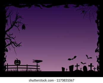 Halloween fram. Vector illustration