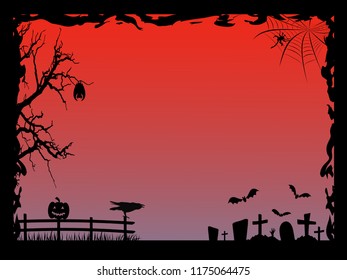 Halloween fram. Vector illustration
