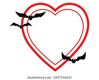Halloween Frame Background with Bat