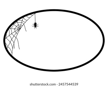 Halloween Frame Background with Spider Webs