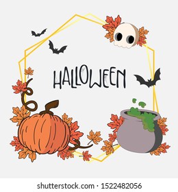 Halloween Frame Background Vector Illustration