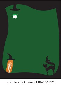 Halloween frame with black in the background