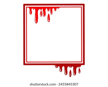 Halloween Frame with Blood Background