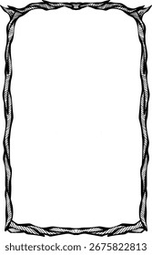 Halloween Frame Border Element Decoration Monochrome 