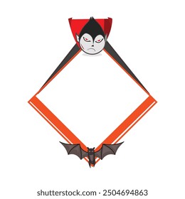 Halloween frame and border flat design illustration