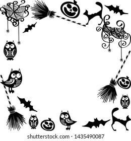 Halloween frame. Card for the holiday Halloween.