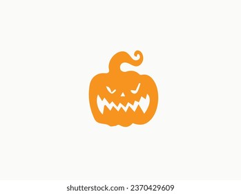 Halloween frame with cartoon pumpkin. Scary, roaring Jack o lantern face with sharp fangs, dripping saliva or droll. Isolated Halloween pumpkin creepy carving cartoon vector frame