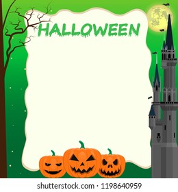 Halloween frame. In the center can be your text.