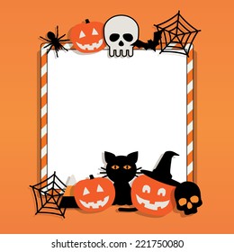 halloween frame with decorations and space for your text