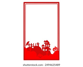 Ilustración de fondo de horror de marco de Halloween