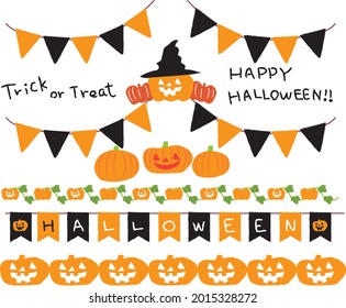 Conjunto de ilustraciones de marco de Halloween