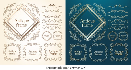 Halloween frame material, October, antique decoration, vintage pattern, plant ivy