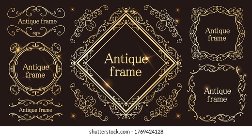 Halloween frame material, October, antique decoration, vintage pattern, plant ivy