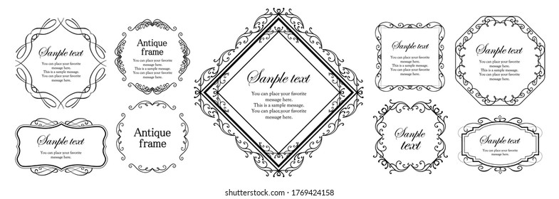 Halloween frame material, October, antique decoration, vintage pattern, plant ivy