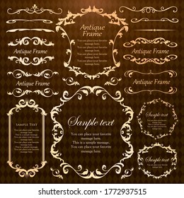 Halloween frame material, October, antique decoration, vintage pattern, plant ivy