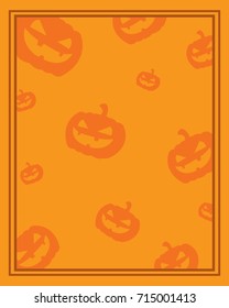 Halloween frame with orange background
