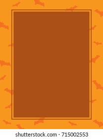 Halloween frame with orange background Halloween frame with orange background