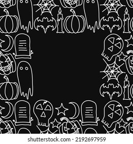 Halloween frame with place for text. Halloween background