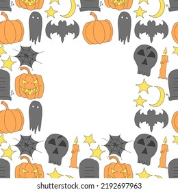 Halloween frame with place for text. Halloween background