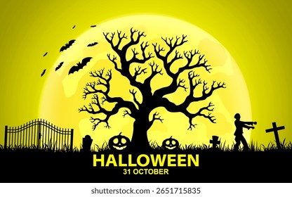 Halloween frame style background. vector illustration.