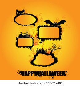 Halloween frame talk vector