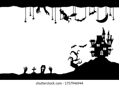 Halloween frame vector illustration material