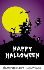 Halloween frame vector illustration material