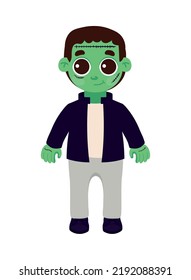 halloween frankenstein character icon isolated