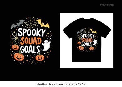 Halloween friends squad t shirt design